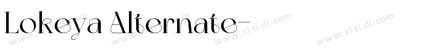 Lokeya Alternate字体转换